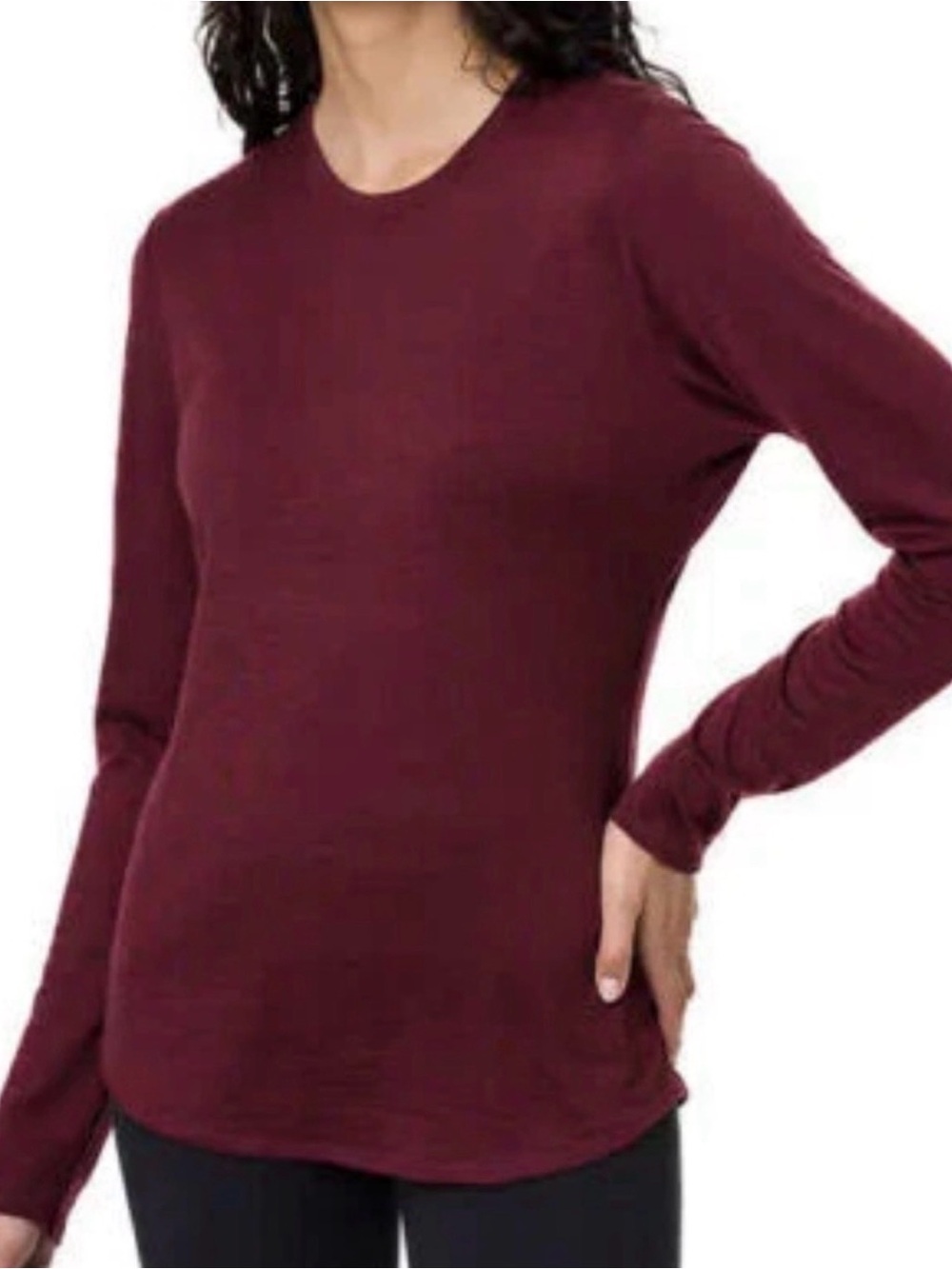 Segments Women’s Merino Wool Long Sleeve Shirt XL Burgundy NWT